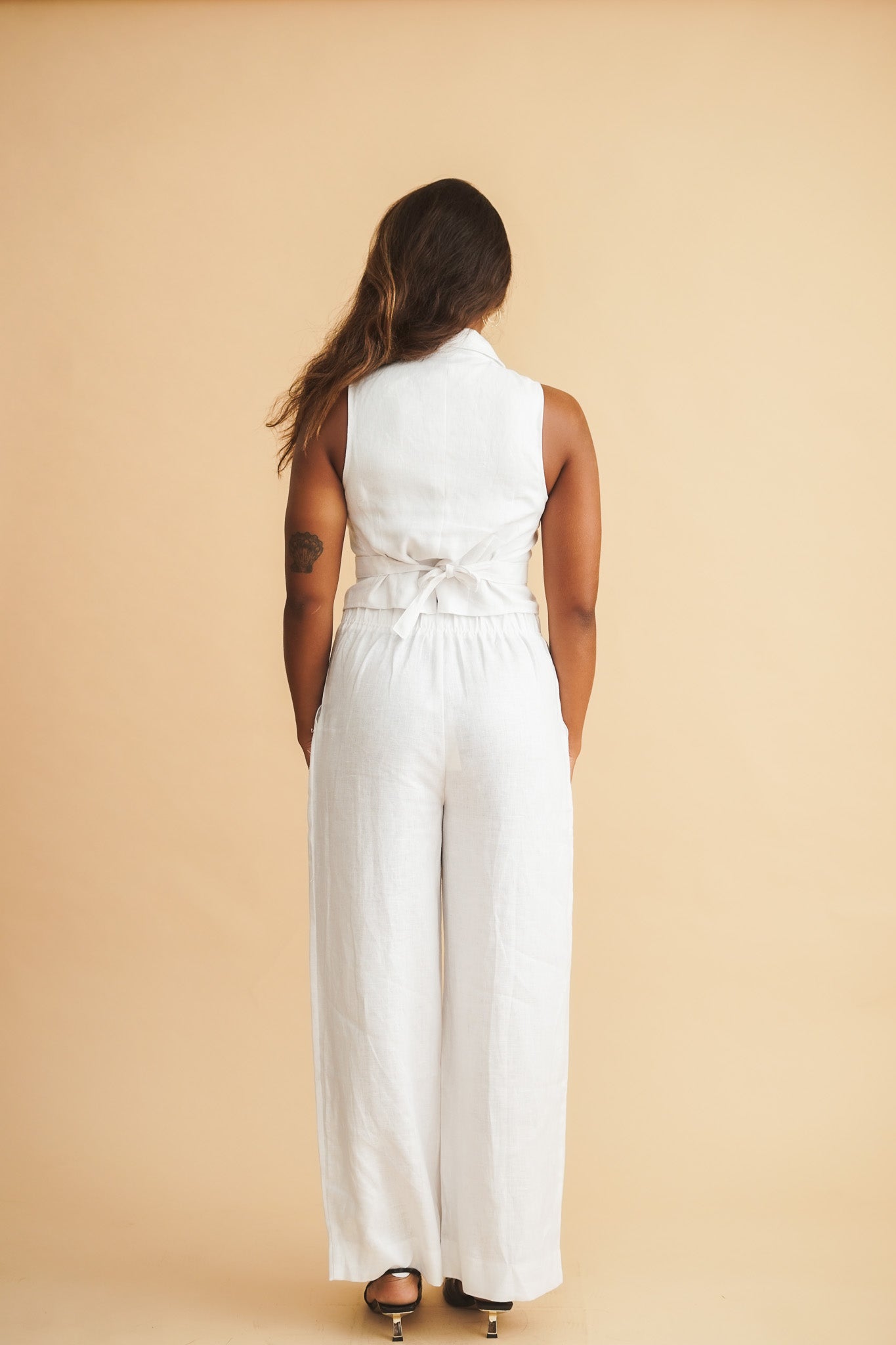 Carrie Pants Linen White