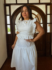 Lorena Dress White